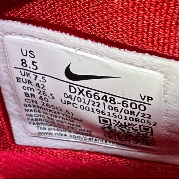 Nike KD15 TB Kevin Durant Basketball Shoes Gym Red DX6648-600 Men's Size 8.5 - Picture 9 of 10